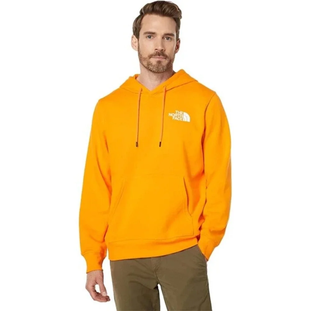 The North Face Men's Box NSE Pullover Hoodie Sweatshirt Cone Orange Size Large L